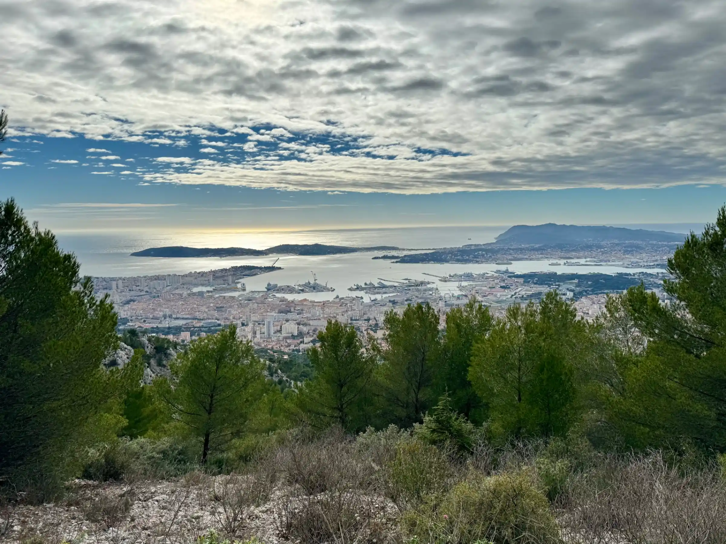 Toulon harbour viewed from Mont Faron